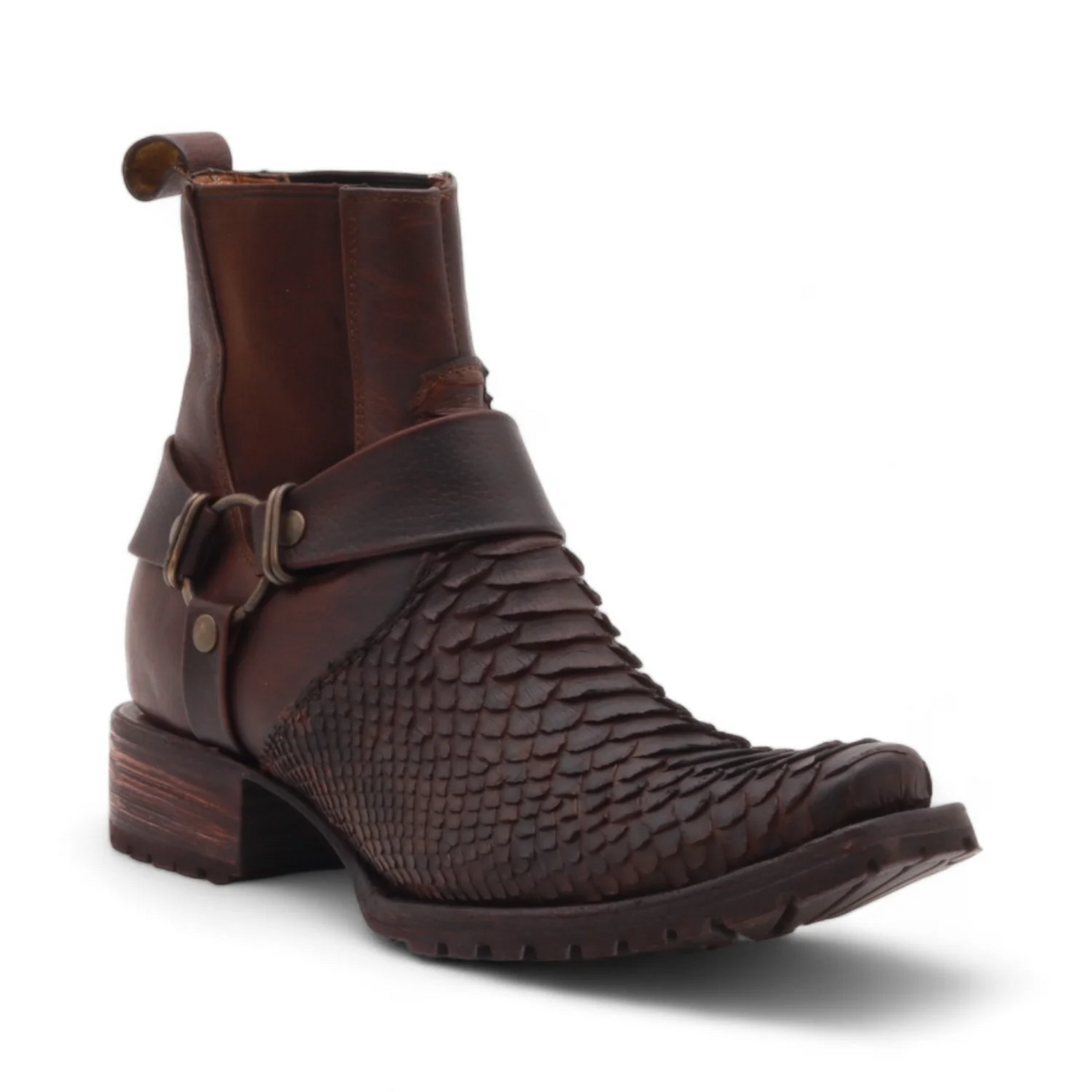 Brown Python Exotic Leather Boots