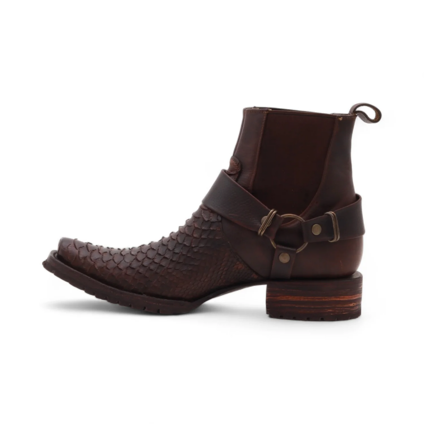 Brown Python Exotic Leather Boots