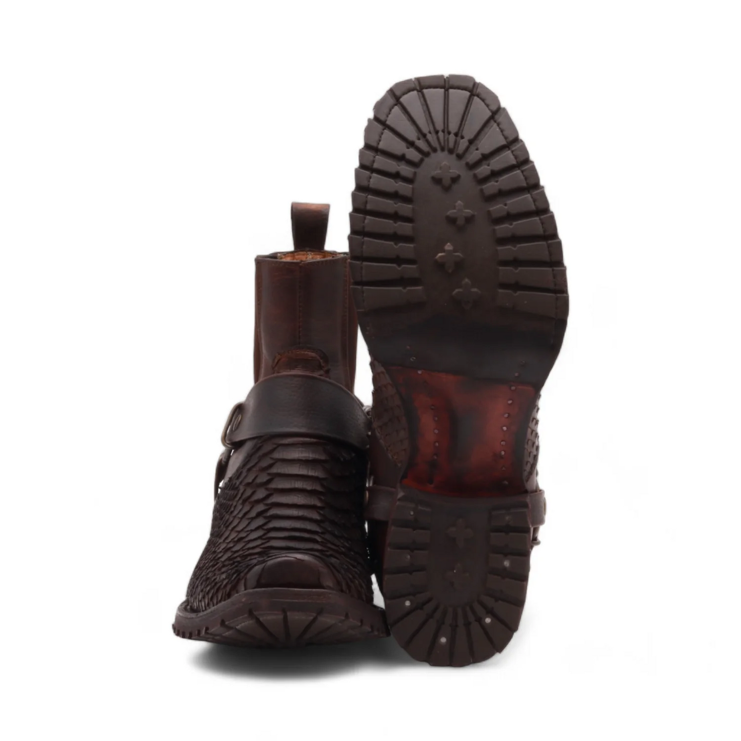 Brown Python Exotic Leather Boots