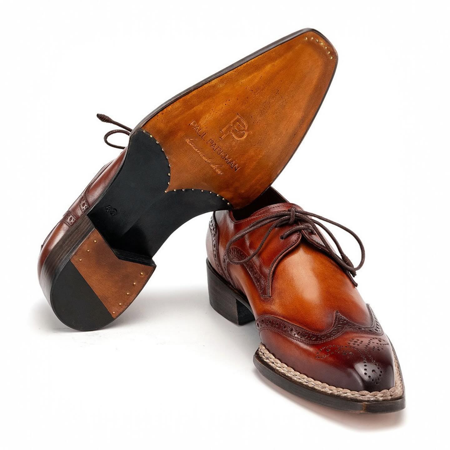 Welted Wingtip Derby Shoes Brown