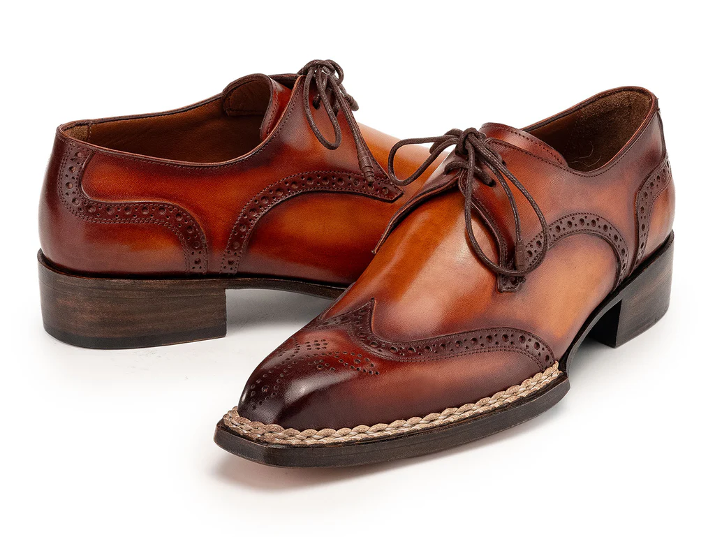 Welted Wingtip Derby Shoes Brown