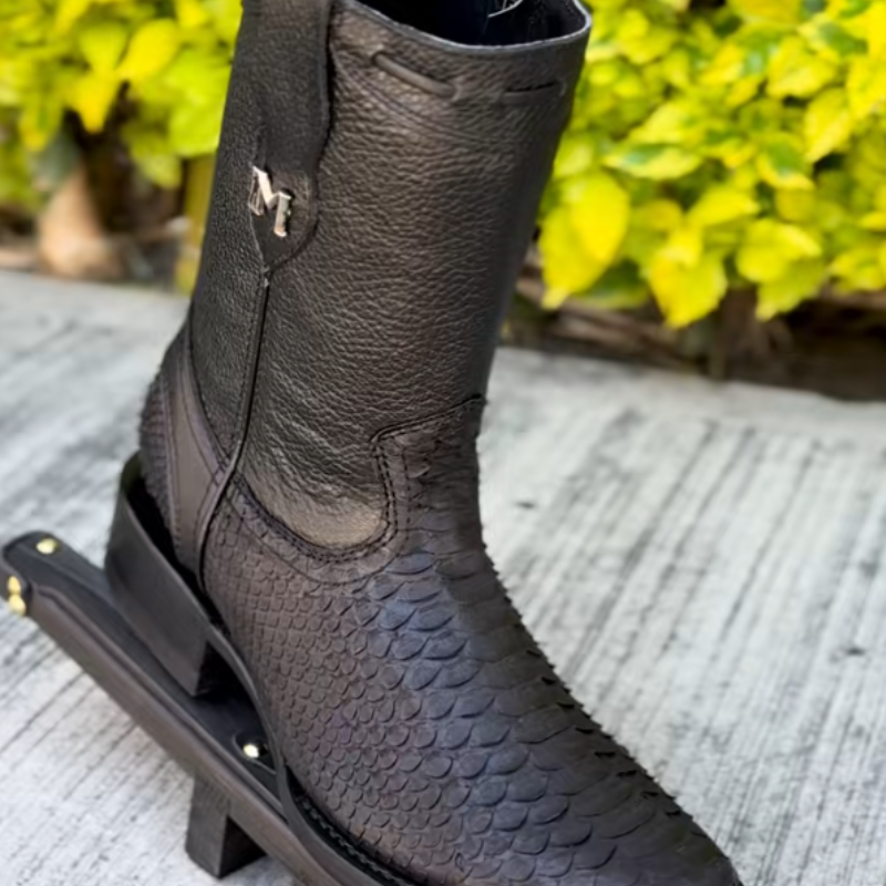 Zip Rider Cowboy Boots - Black