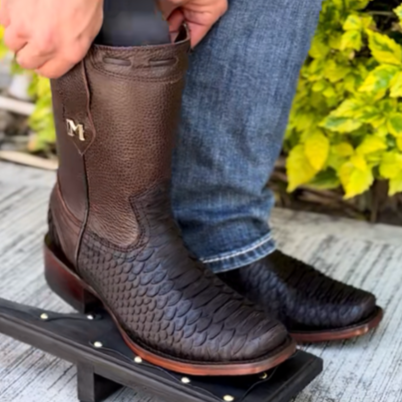 Zip Rider Cowboy Boots - Brown