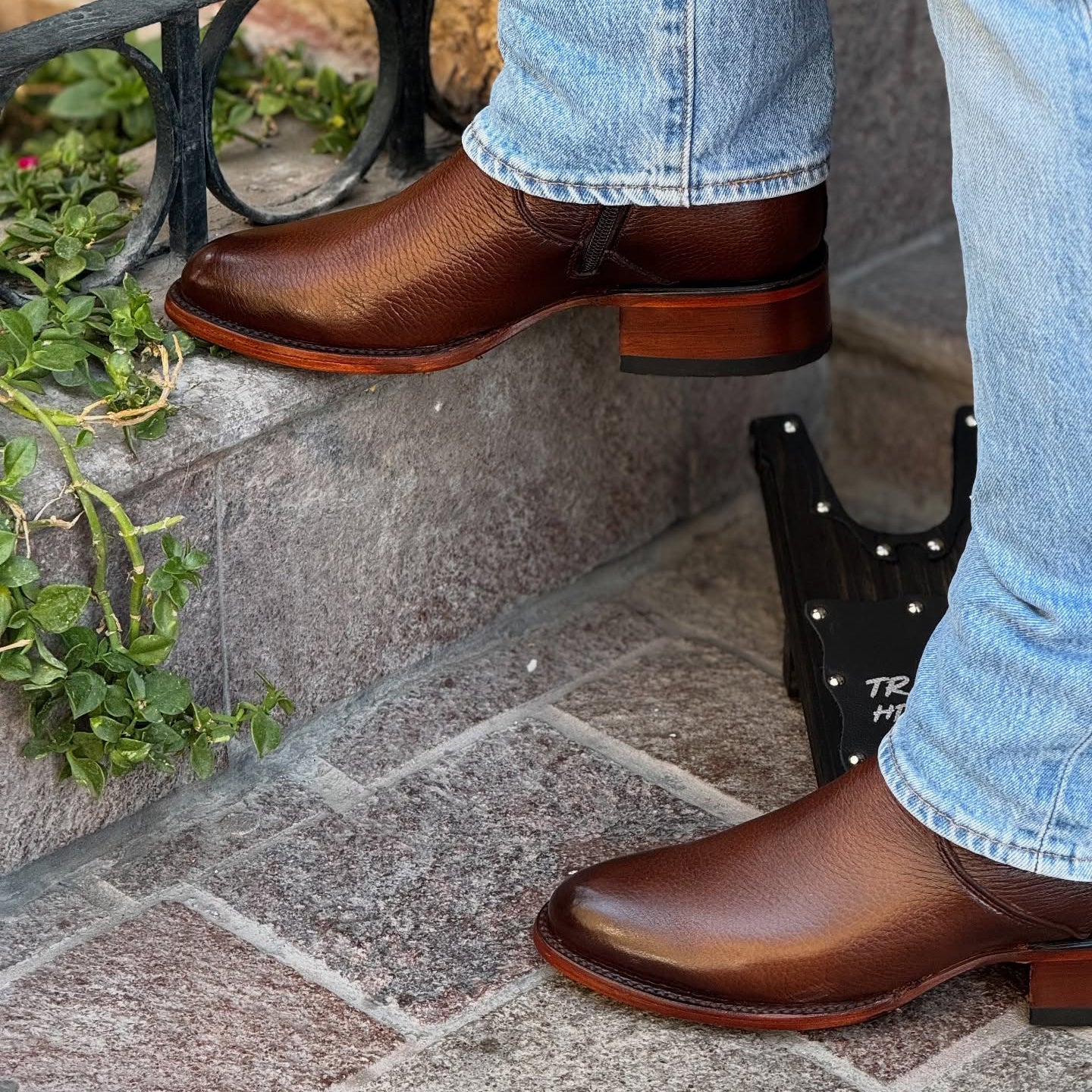 Original Leather Short Cowboy Boots