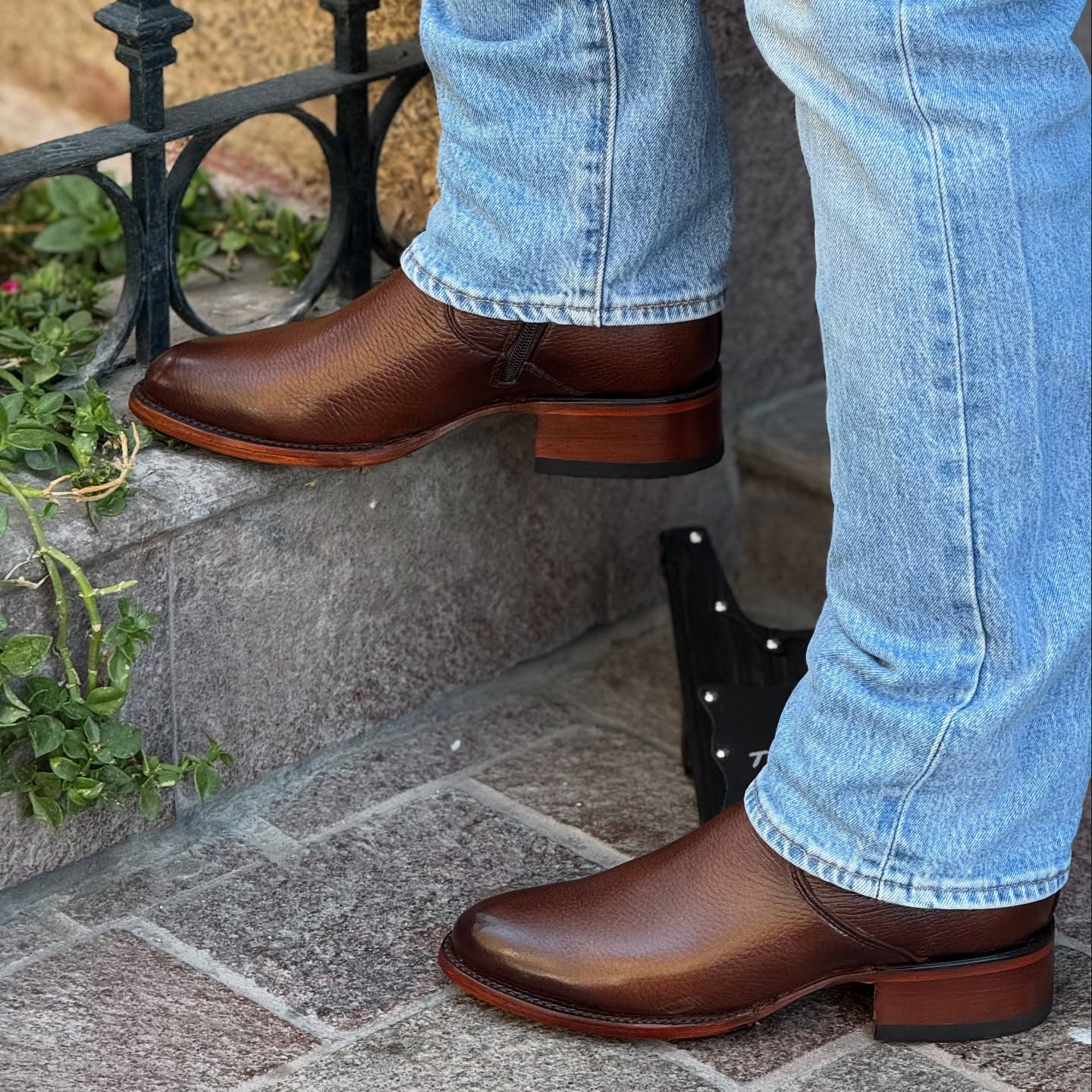 Original Leather Short Cowboy Boots