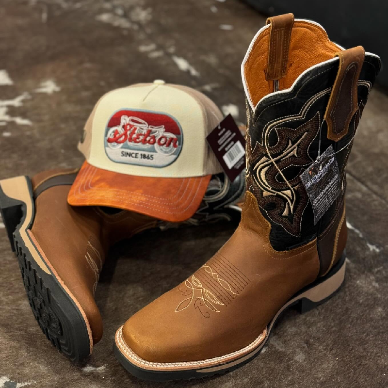 Original Leather Stitching Boots - Light Brown