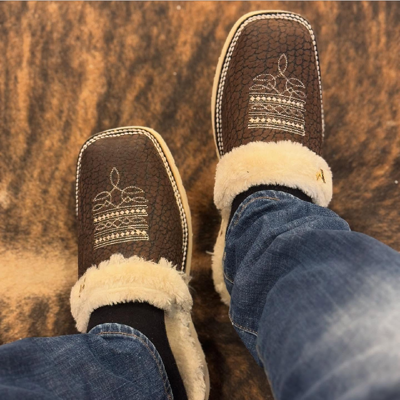 Western Boot Stitch Slippers