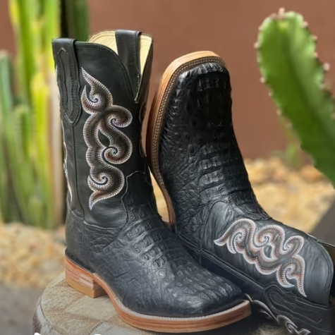 Black Alligator Cowboy Boots