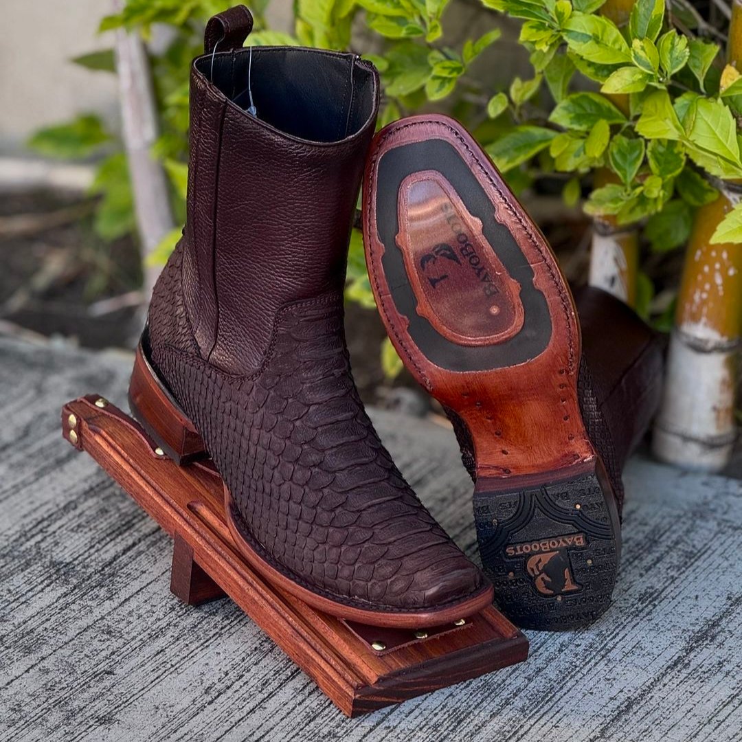 Rugged Python Roper Boots - Retro Style✔️