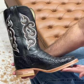 Black Alligator Cowboy Boots